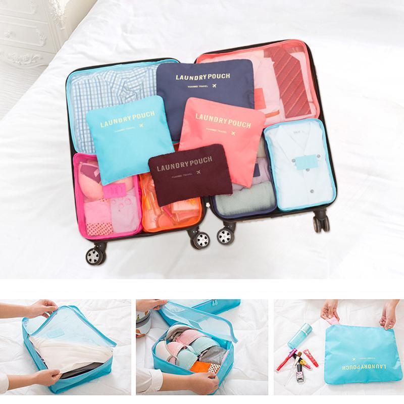 6 PCS Sacs DâEmballage De Bagages En Cube Rangement Voyage