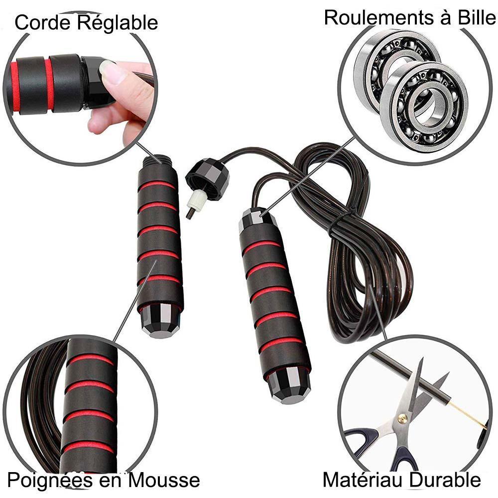 Corde à Sauter en Acier Ergonomique