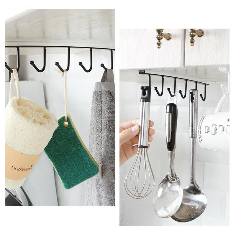 Support Ă Crochets Multifonctionnel sous Armoire