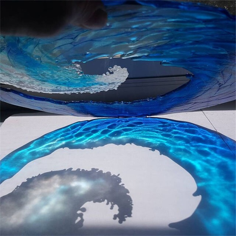 Sculpture En Verre Fusionné Ocean Wave
