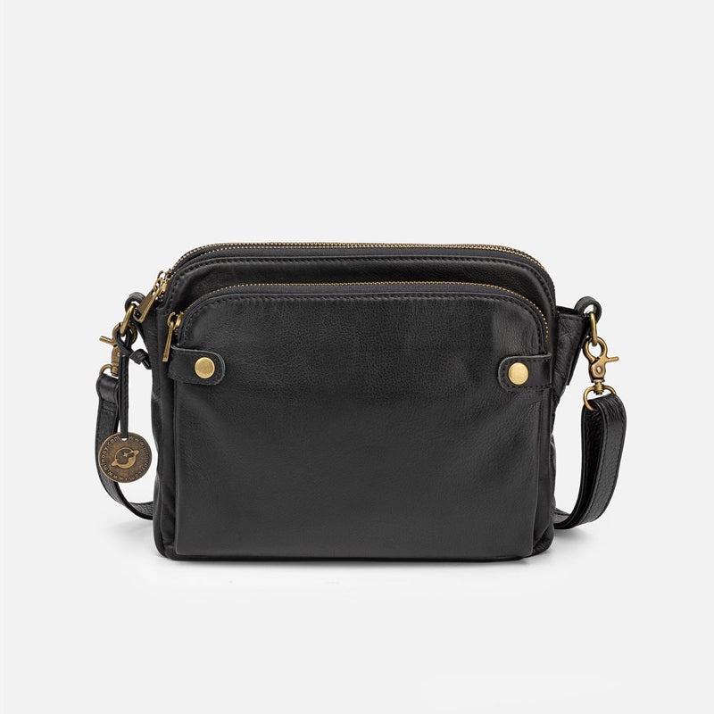 Sac à bandoulière et pochette en cuir à trois couches