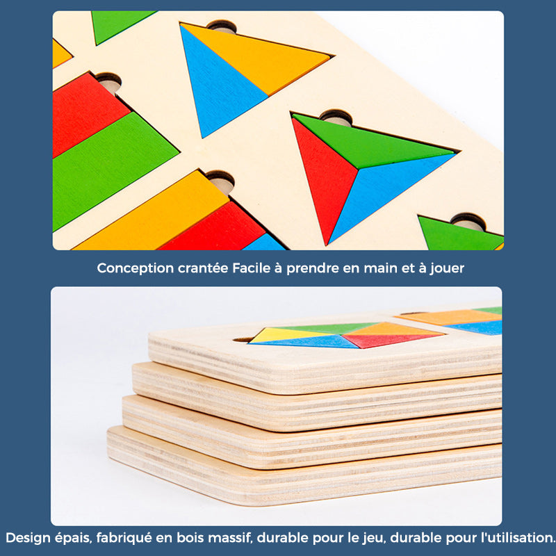 🖼️🎨Jeu de Tri en Bois avec Formes Géométriques🖼️