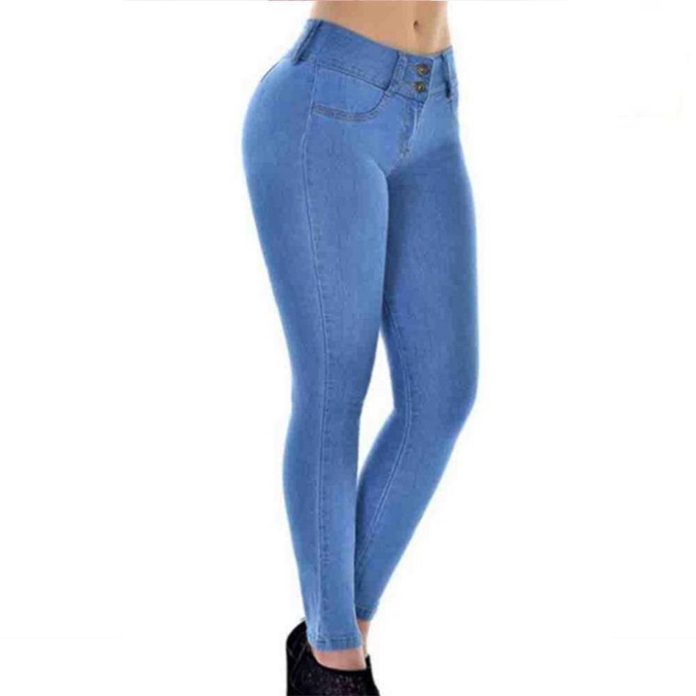 Pantalon En Denim Très Extensible Pour Femmes