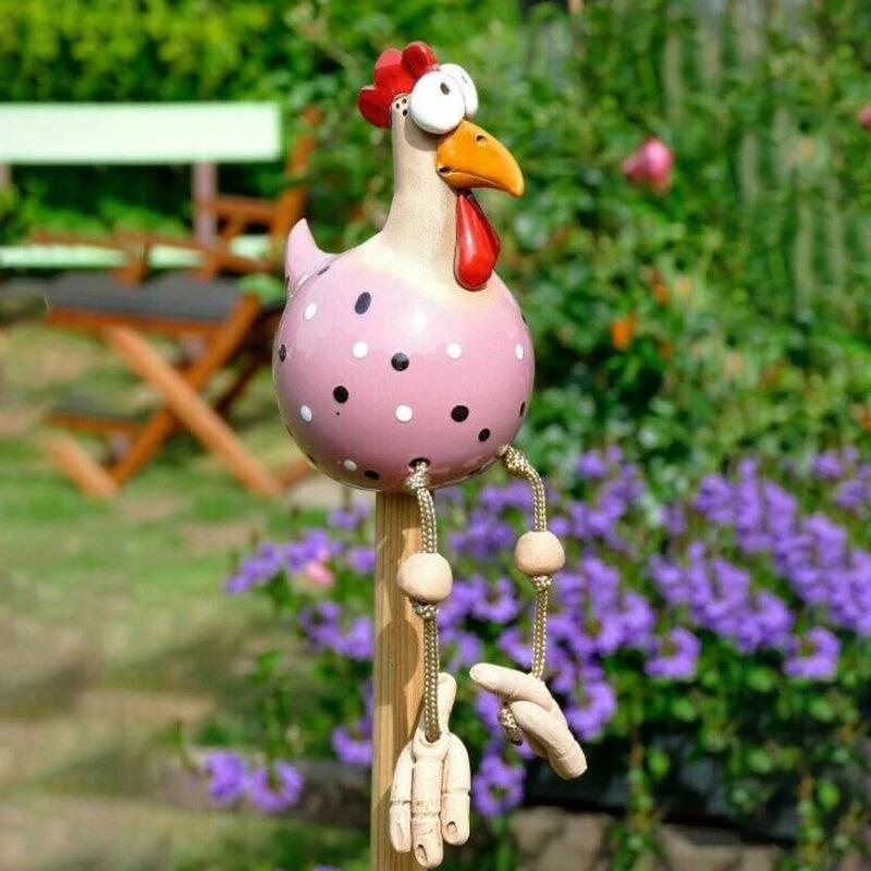 Jouet Drôle de Poulet Décor pour Jardin