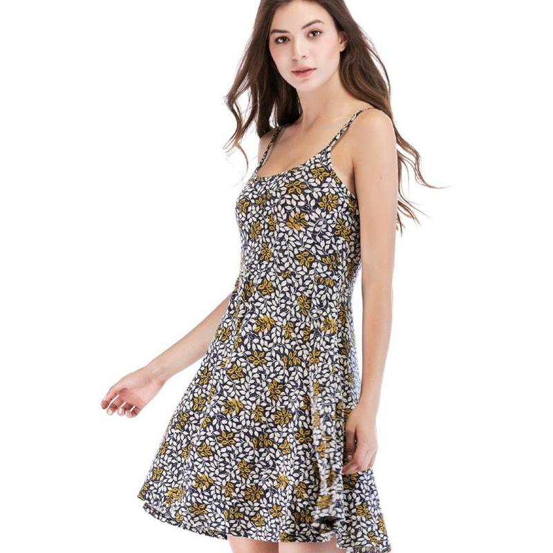 Robe d'été à Bretelles Ajustables de Plage