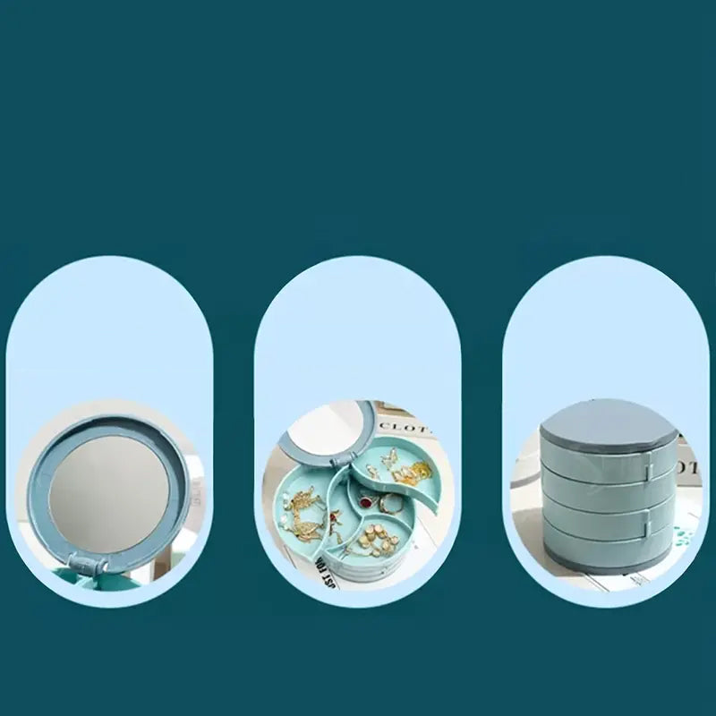 Boîte à bijoux rotative multicouche