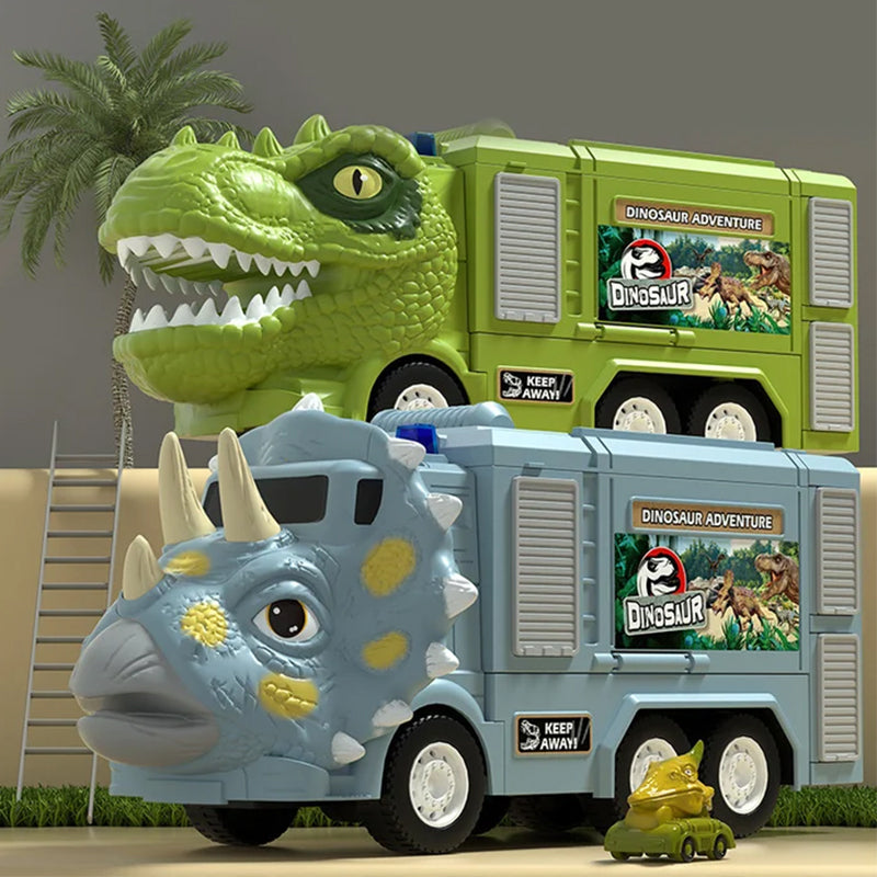 đŠNouvel Ensemble de Jouets de Piste de Camion dâIngĂ©nierie Transformant les Dinosaures