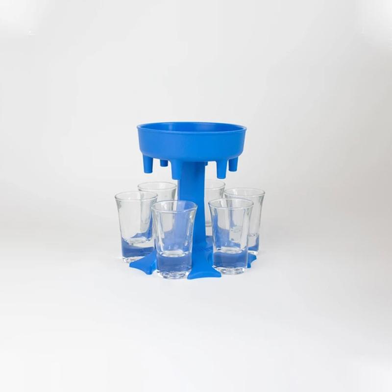 2 en 1 Distributeur et Support de Verre, 6 Coups