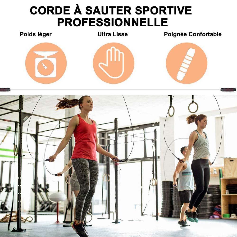 Corde à Sauter en Acier Ergonomique