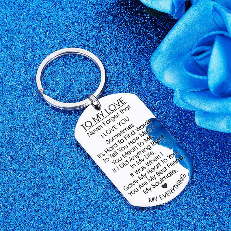 TO MY LOVE - Porte-clés motivant en acier inoxydable