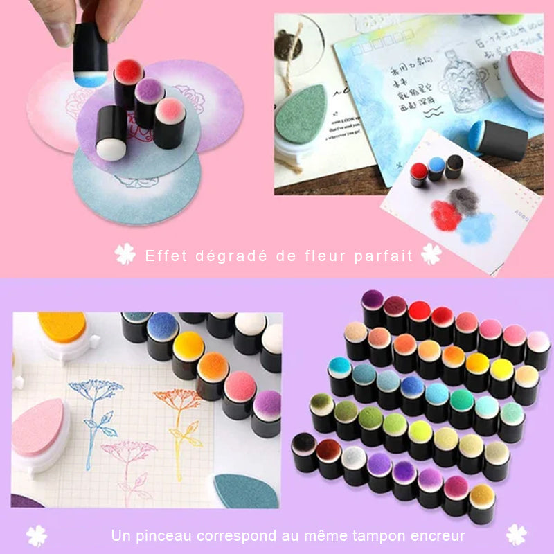 🧑🎨Couverture de doigt de tampon encreur bricolage créatif💖