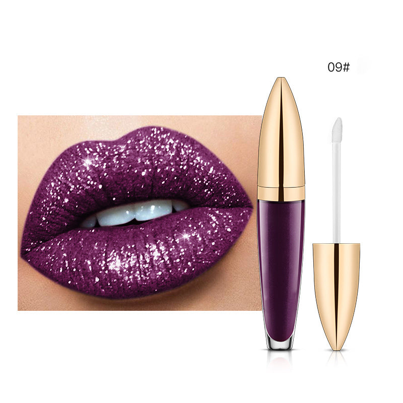 Rouge à lèvres longue durée brillant diamant 18 couleurs