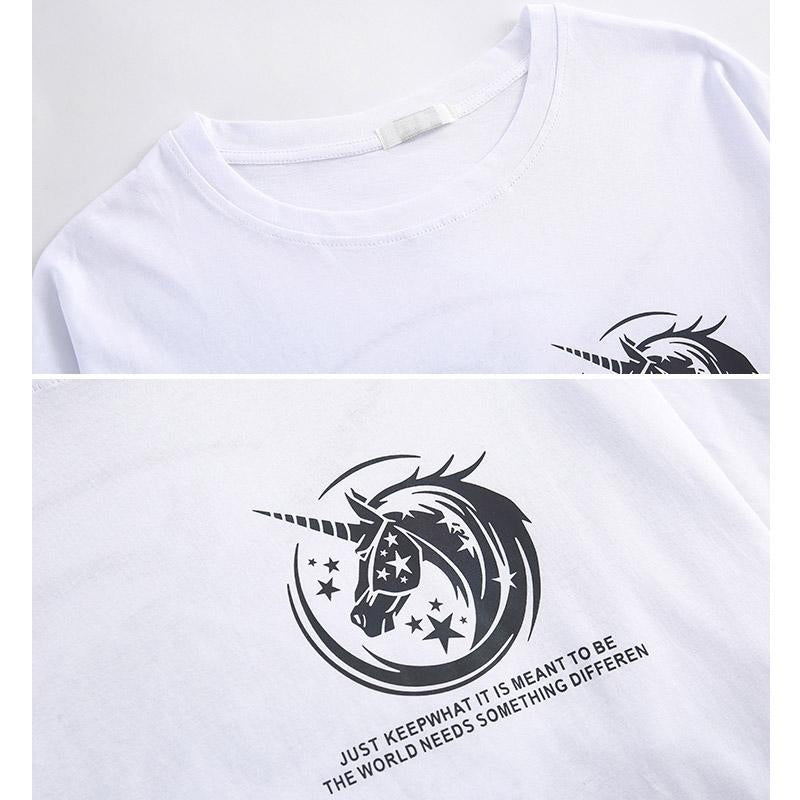 T-shirt à Motif Licorne Lumineux