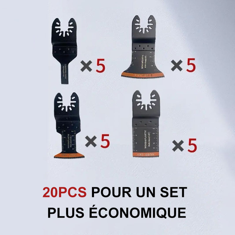 Lames d'outils oscillants à bord incurvé (20 PCS)