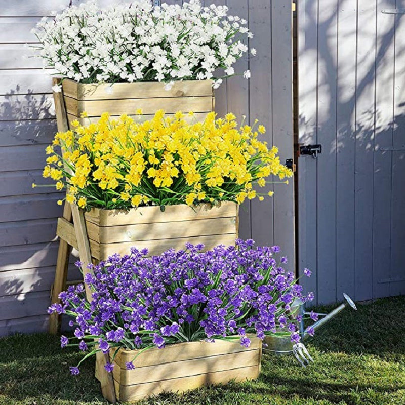 Fleurs artificielles d'extérieur (2 paquets)