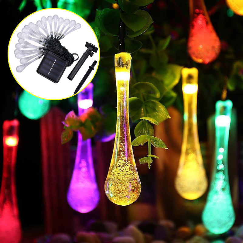 Guirlande lumineuse solaire goutte d'eau