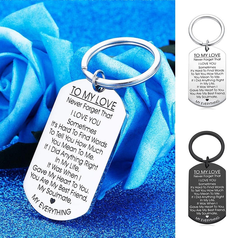 TO MY LOVE - Porte-clés motivant en acier inoxydable