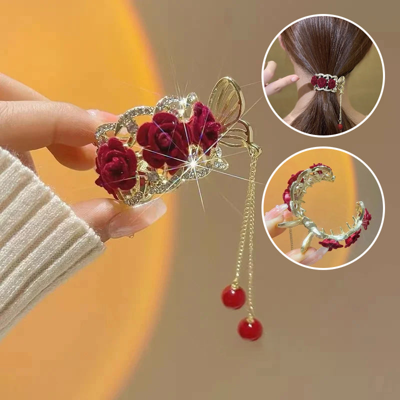 Épingles à cheveux roses vintage