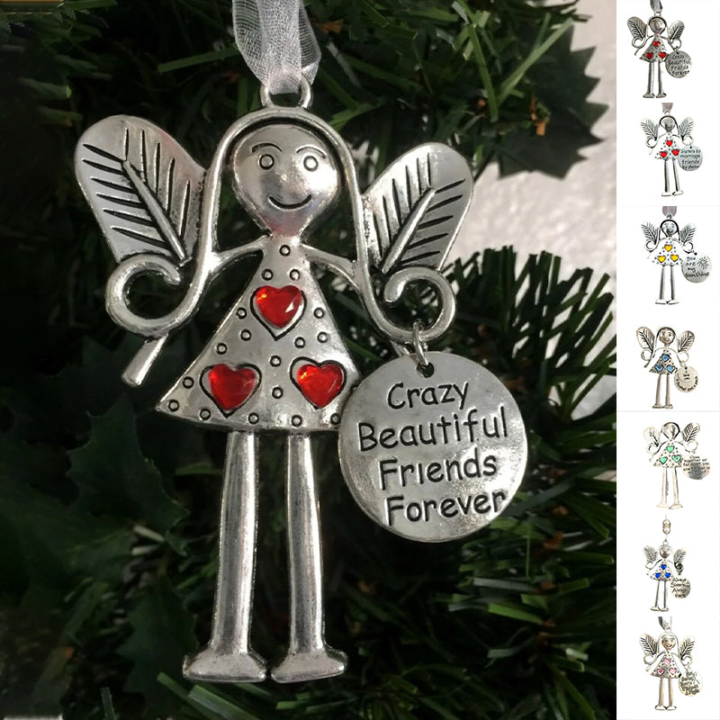 🪽Crazy Beautiful Friends Forever – Décoration d'ange, cadeau de Noël.