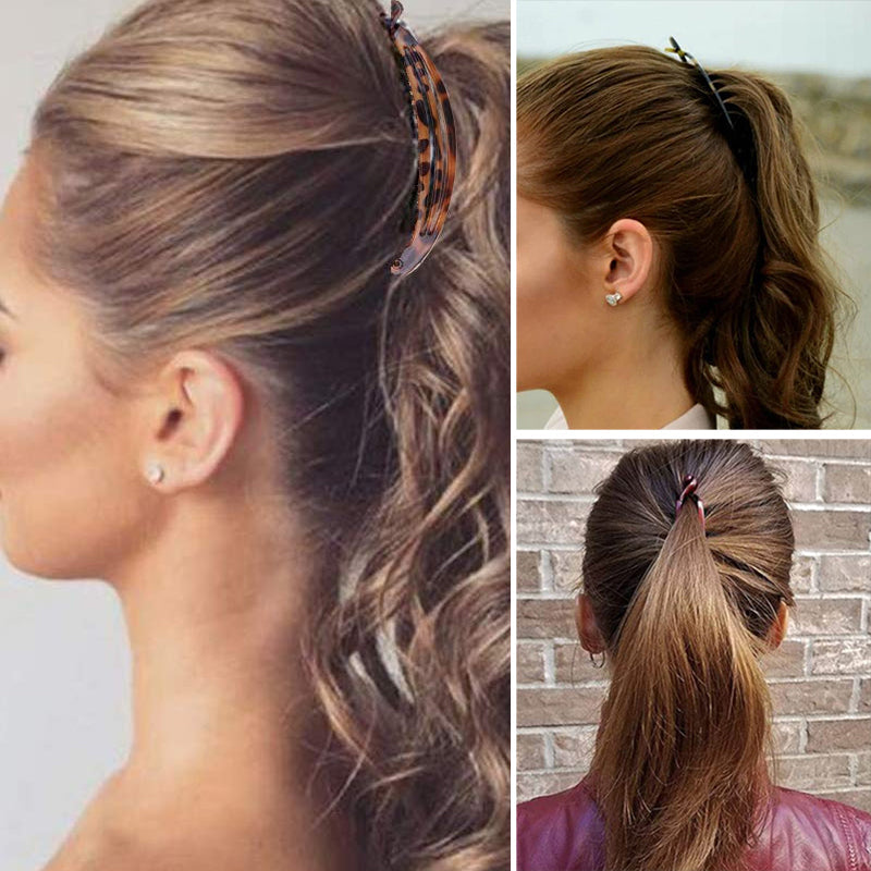 Nouvelle Conception Acétate Banane Motif Poignées de Cheveux