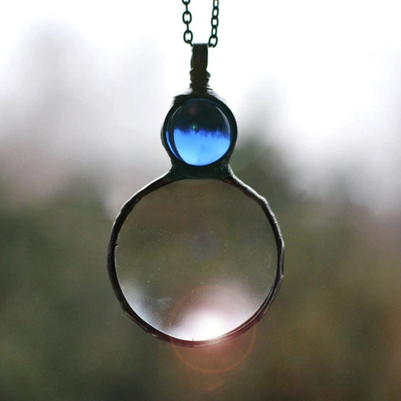 Collier pendentif grande loupe