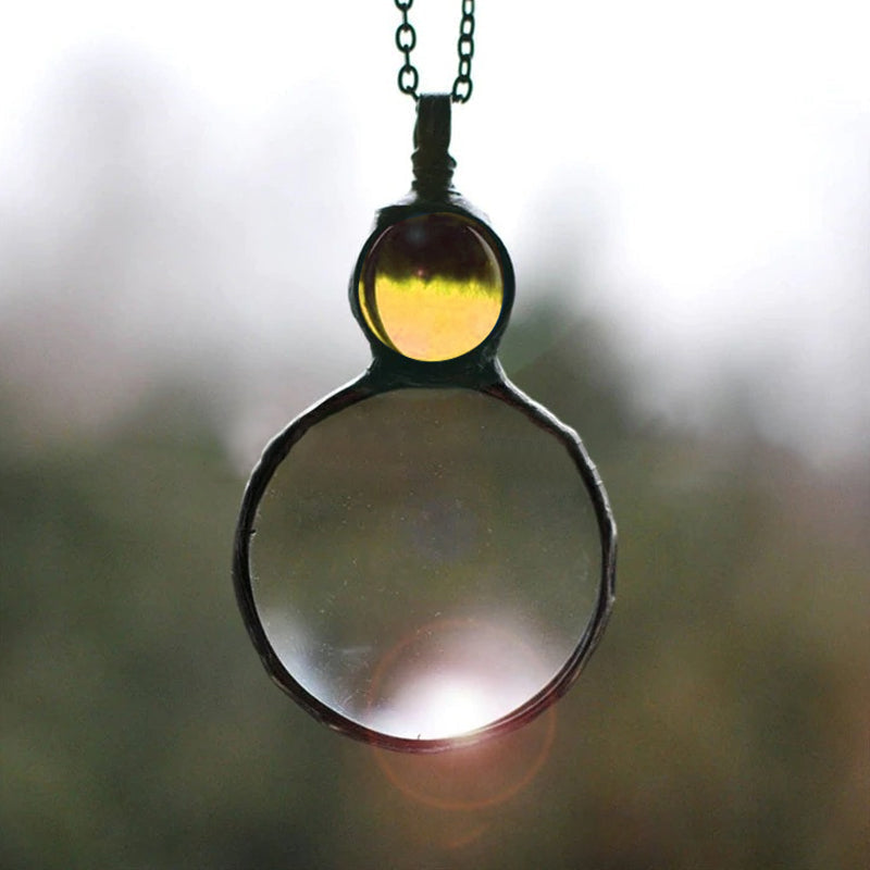 Collier pendentif grande loupe