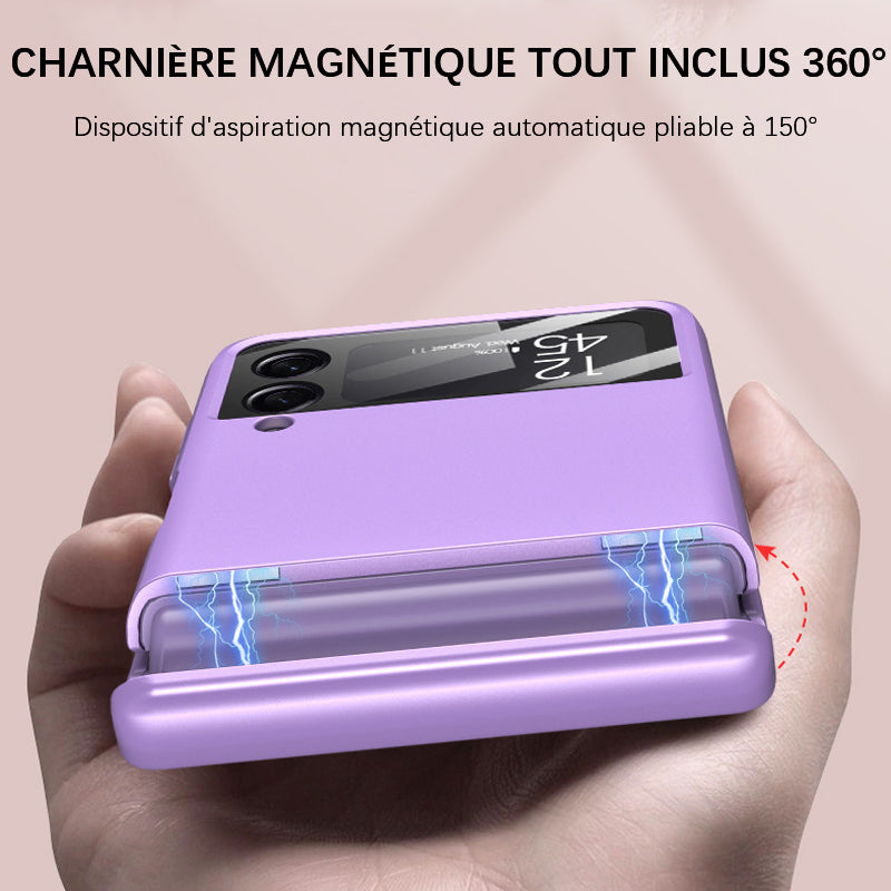 Coque magnétique tout compris luxueuse pour Samsung Galaxy Z Flip 3