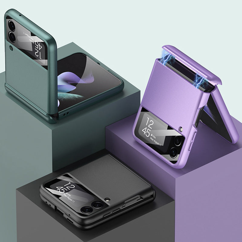 Coque magnétique tout compris luxueuse pour Samsung Galaxy Z Flip 3