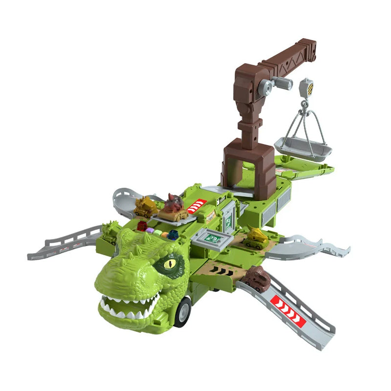 đŠNouvel Ensemble de Jouets de Piste de Camion dâIngĂ©nierie Transformant les Dinosaures