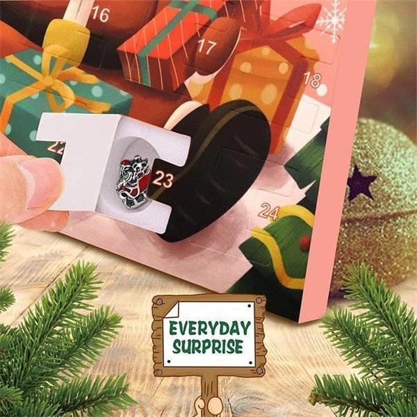🎁Calendrier De Compte à Rebours 24 jours Bricolage Perlé Boîte Aveugle Cadeau De Noël Bracelet