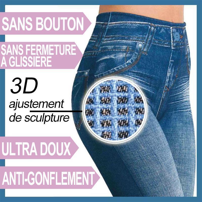 Pantalon Slim Imitation Jean Skinny Jeggings