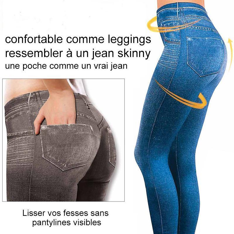 Pantalon Slim Imitation Jean Skinny Jeggings