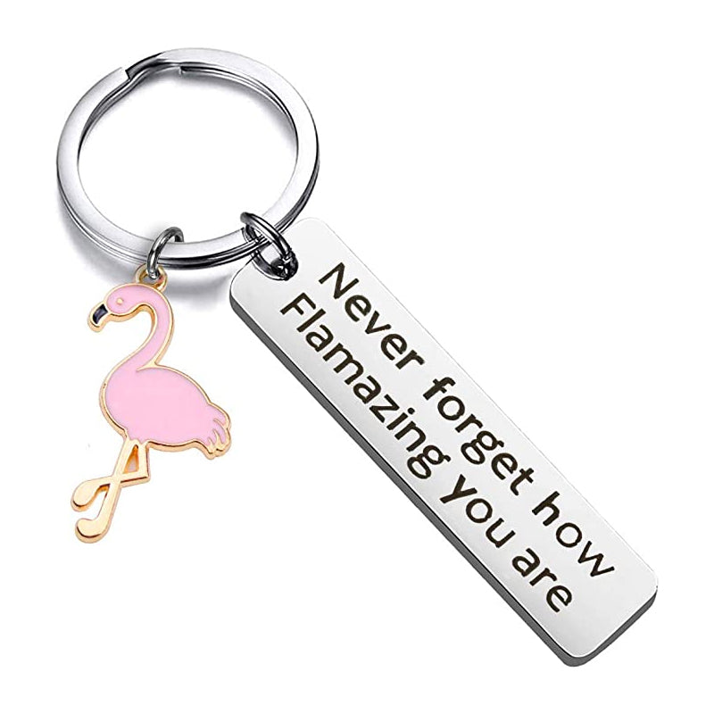Porte-clés Flamant Rose Motivant