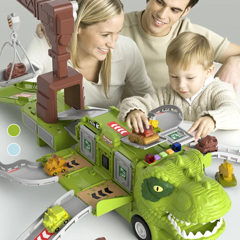 đŠNouvel Ensemble de Jouets de Piste de Camion dâIngĂ©nierie Transformant les Dinosaures