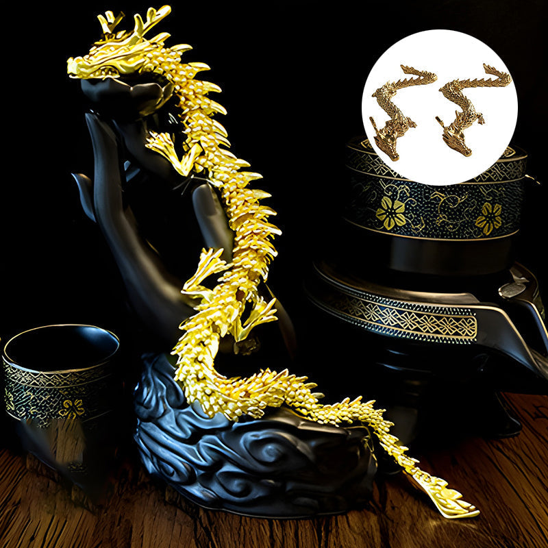 Décorations Dragon d'or avec articulations mobiles