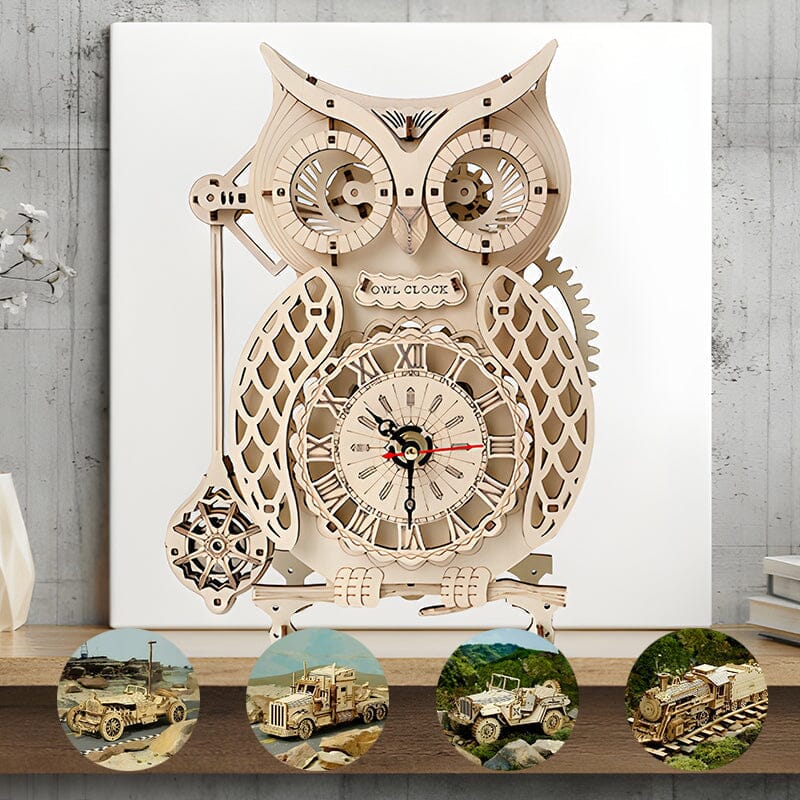 Ensemble de puzzle de modèle mécanique en bois super