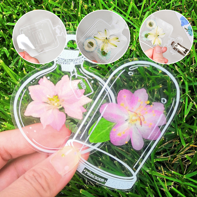 🌸Signets de Fleurs Séchées Transparentes(avec ruban de 10 m gratuit)🦋