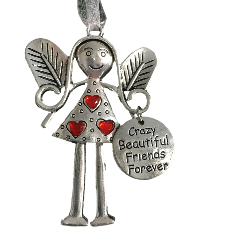 🪽Crazy Beautiful Friends Forever – Décoration d'ange, cadeau de Noël.
