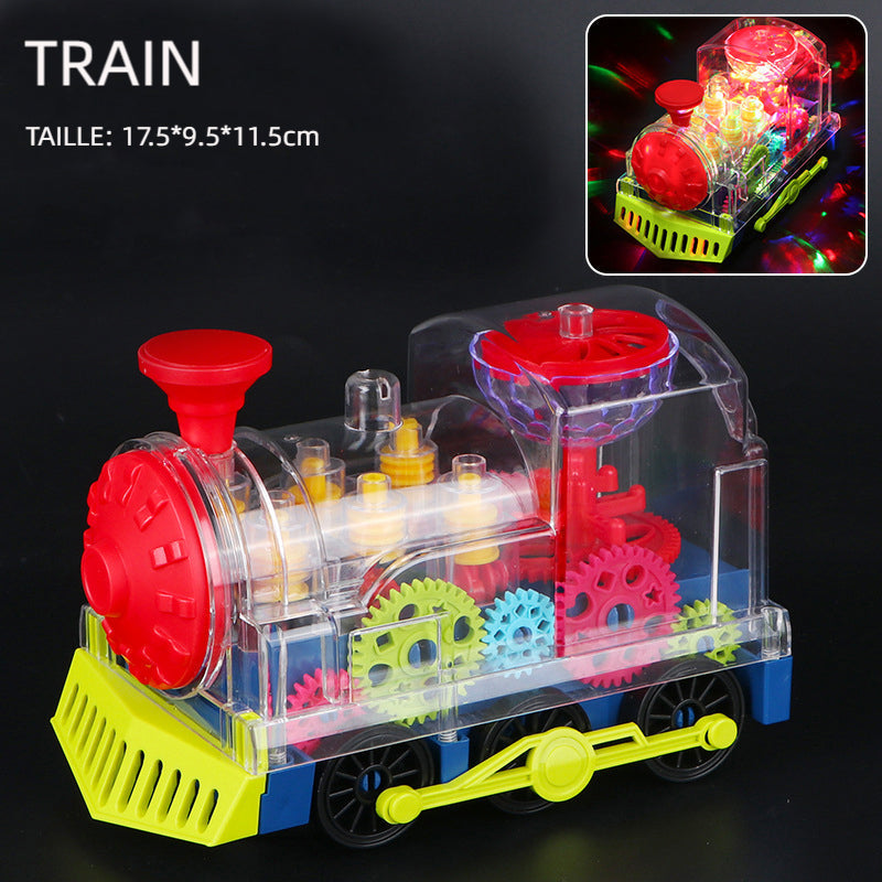 Train d'engrenages Transparent Électrique
