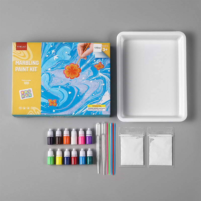 Kit d'Art de Peinture Marbrée à L'eau