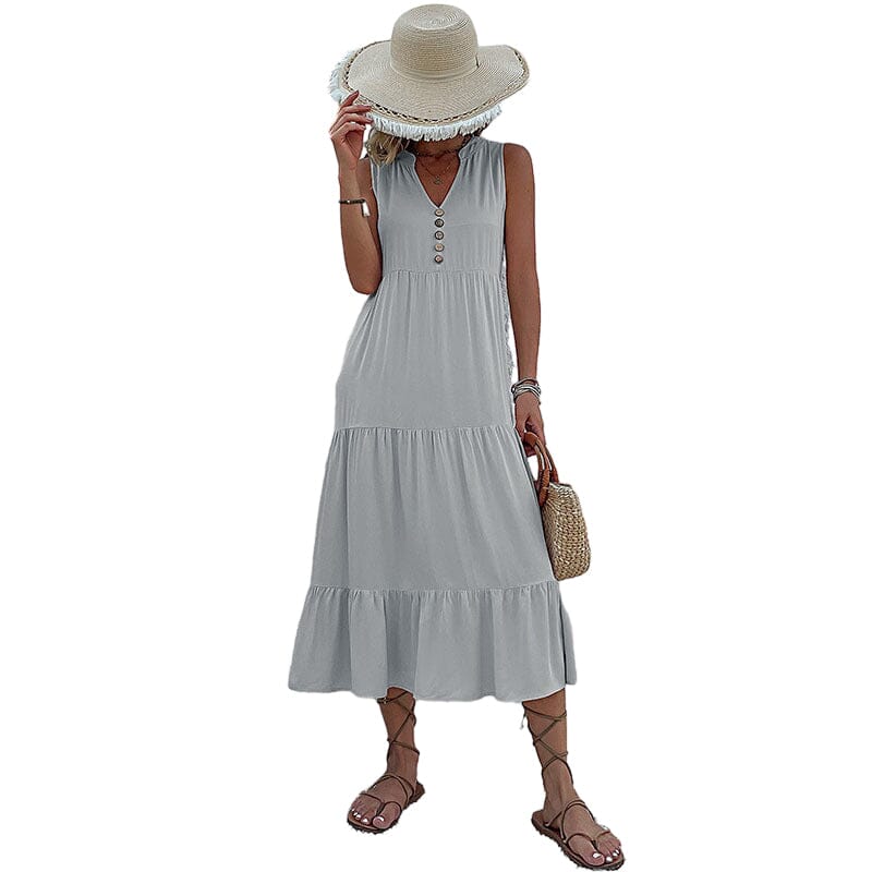 Robe Débardeur avec Boutons