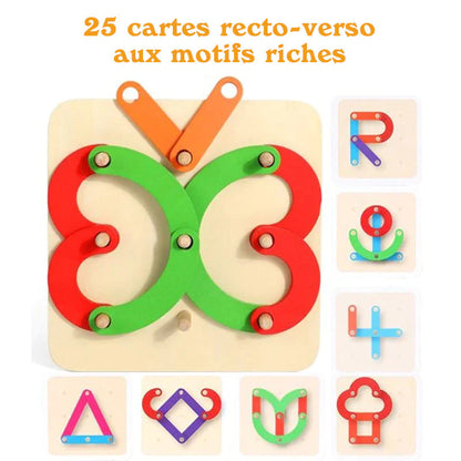 🌈💐Casse-tête perforé Montessori💐