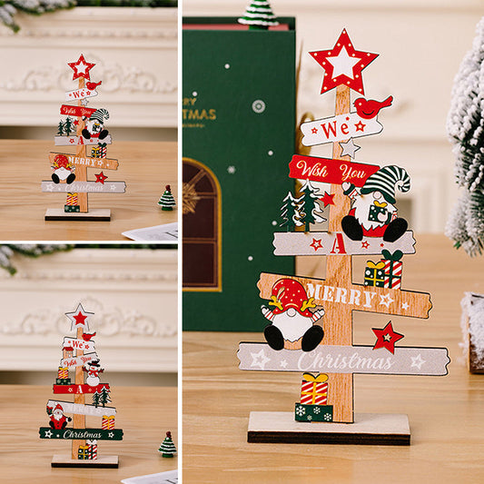 Ornement de Noël bonhomme de neige vieil homme en bois