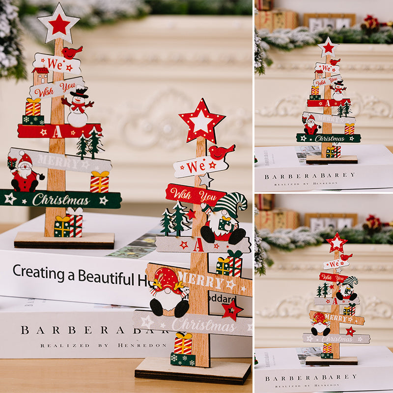 Ornement de Noël bonhomme de neige vieil homme en bois