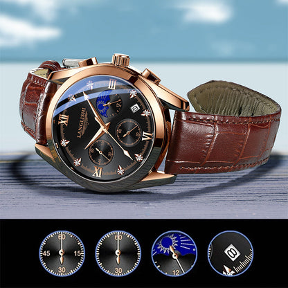 Montre à quartz lumineuse étanche pour homme