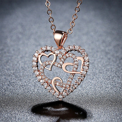 Collier Coeurs Entrelacés