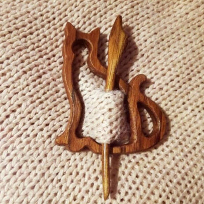 🔥Broche Broche avec Motif Animal en Bois