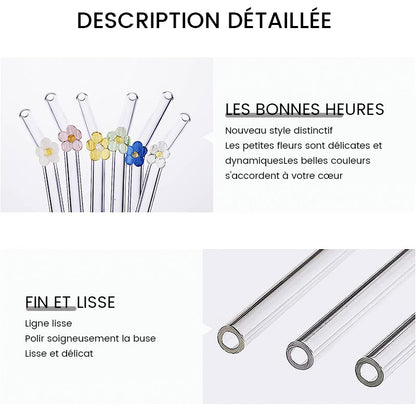 Pailles en Verre Teinté