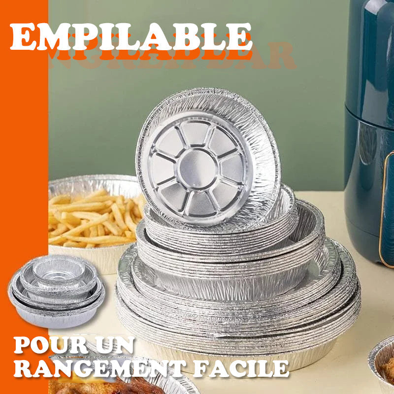 Doublures de Friteuse à Air Réutilisables en Papier d'Aluminium