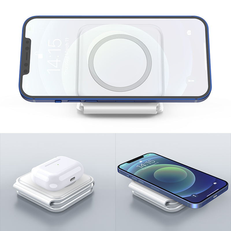 Chargeur de voyage sans fil 3 en 1